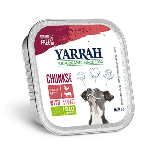 Yarrah - Hundefutter In Soße Rind Mit Petersilie & Thymian Bio